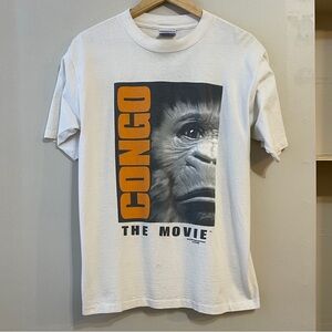 Vintage 1995 All Sport Congo T Shirt Movie Promo Men’s Large White Double Sided